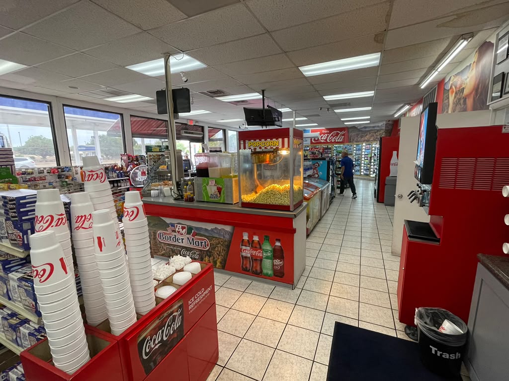 Popcorn machine and fountain drinks