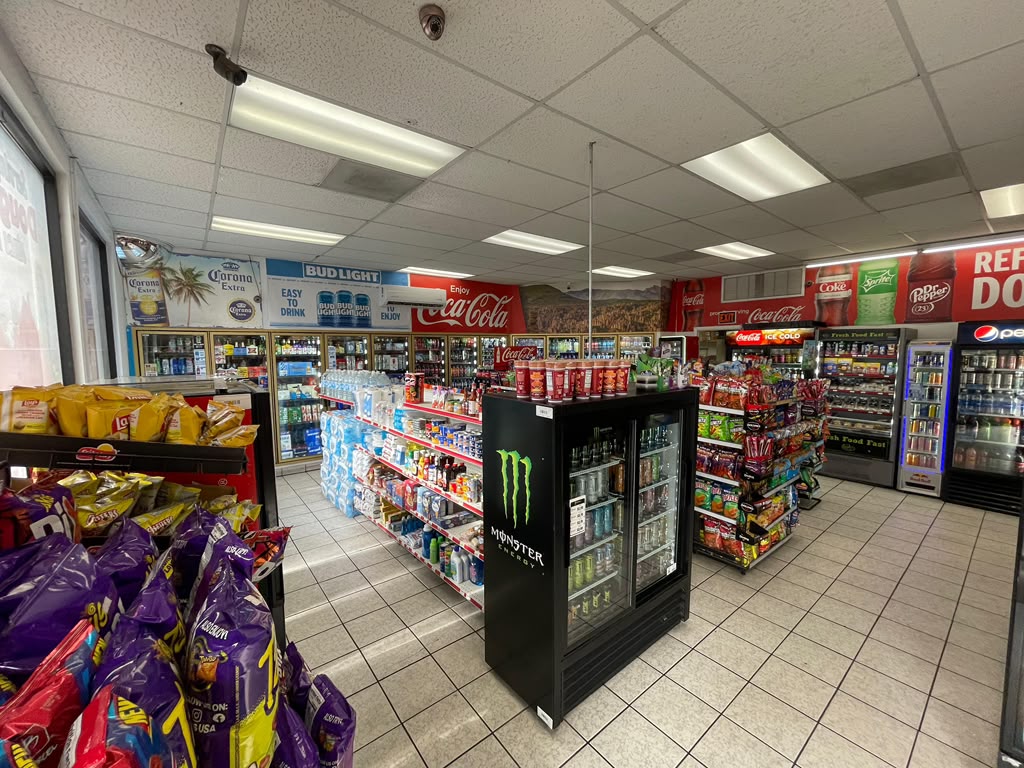 Cold beverages — Monster, Coca-Cola, beer aisle